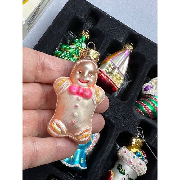 Designers Studio Blown Glass Christmas Ornament Set of 12 Santa/Boy/tree etc. - Picture 5 of 12